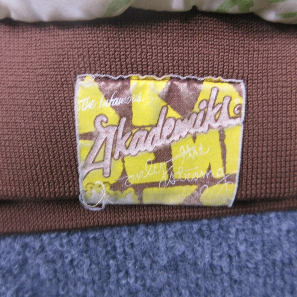 Akademiks Jacket Mens Large Brown Original Trappers Tribal Bomber Graphic Zip